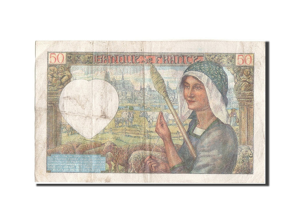 Banconote, Francia, 50 Francs, 50 F 1940-1942 ''Jacques Coeur'', 1942