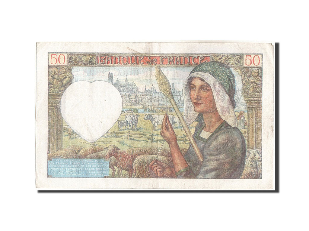 Billete, Francia, 50 Francs, 50 F 1940-1942 ''Jacques Coeur'', 1942, 1942-01-08
