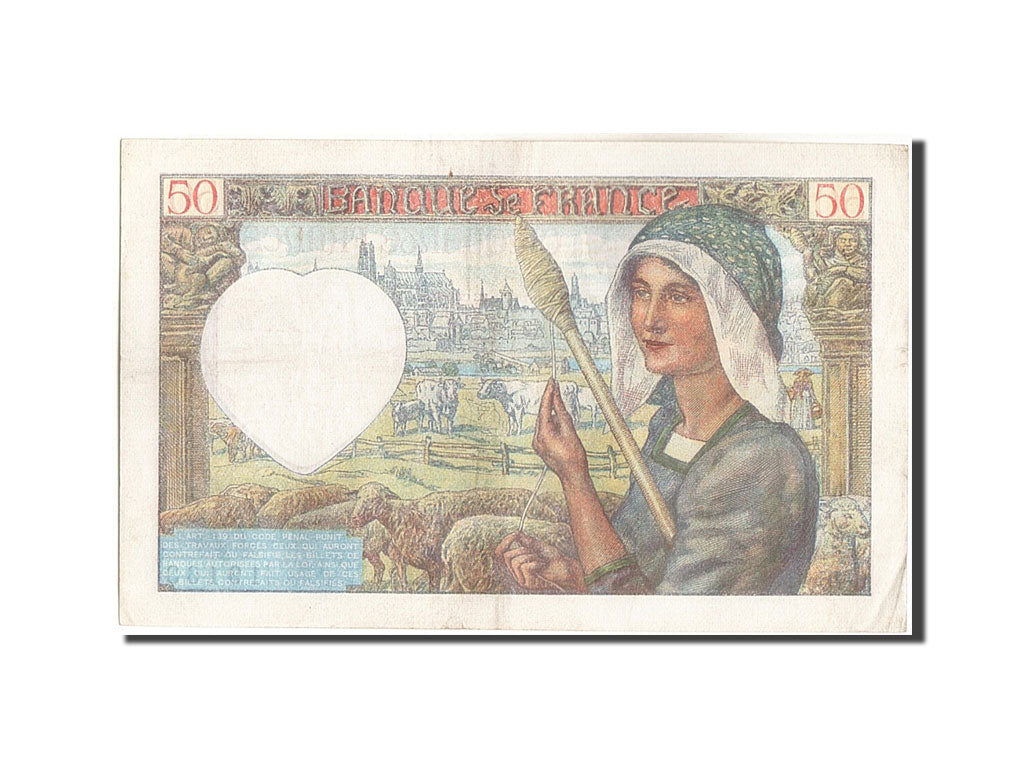 Francia, 50 Francs, 50 F 1940-1942 ''Jacques Coeur'', 1942, KM:93, 1942-01-08...
