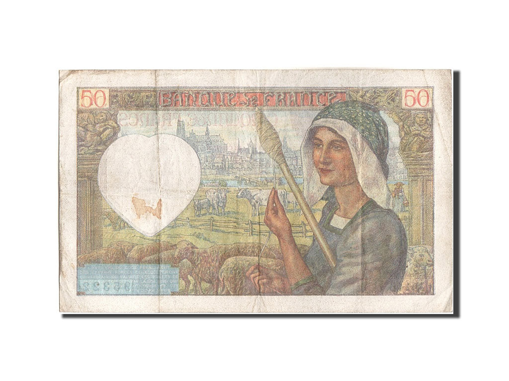 Banknote, France, 50 Francs, 50 F 1940-1942 ''Jacques Coeur'', 1941, 1941-12-18