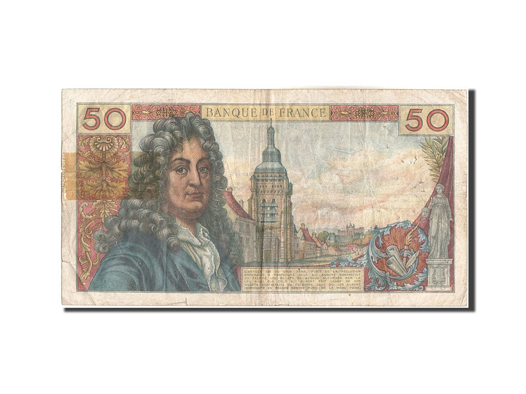 France, 50 Francs, 50 F 1962-1976 ''Racine'', 1962, KM:148a, 1962-11-08, VF(2...
