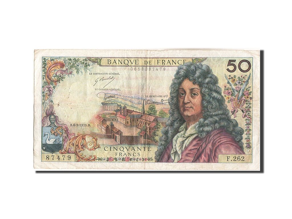 France, 50 Francs, 50 F 1962-1976 ''Racine'', 1975, 1975-03-06, KM:148e, TB,...