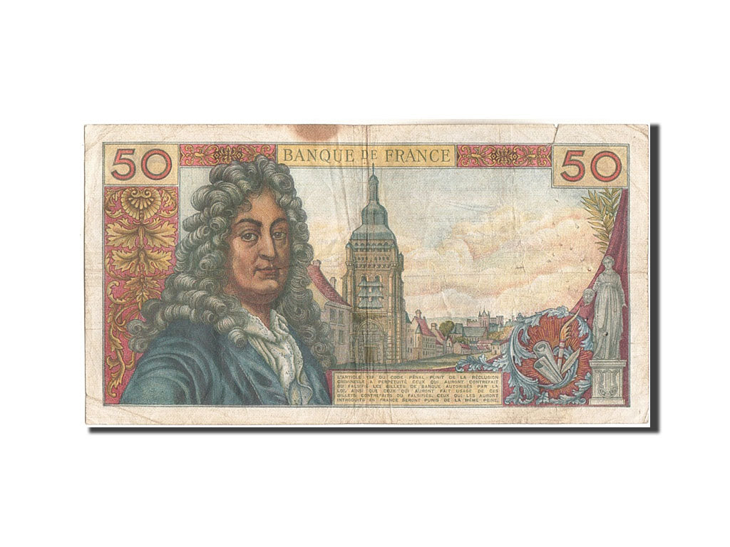 Francia, 50 Francs, 50 F 1962-1976 ''Racine'', 1963, KM:148a, 1963-07-11, MB,...