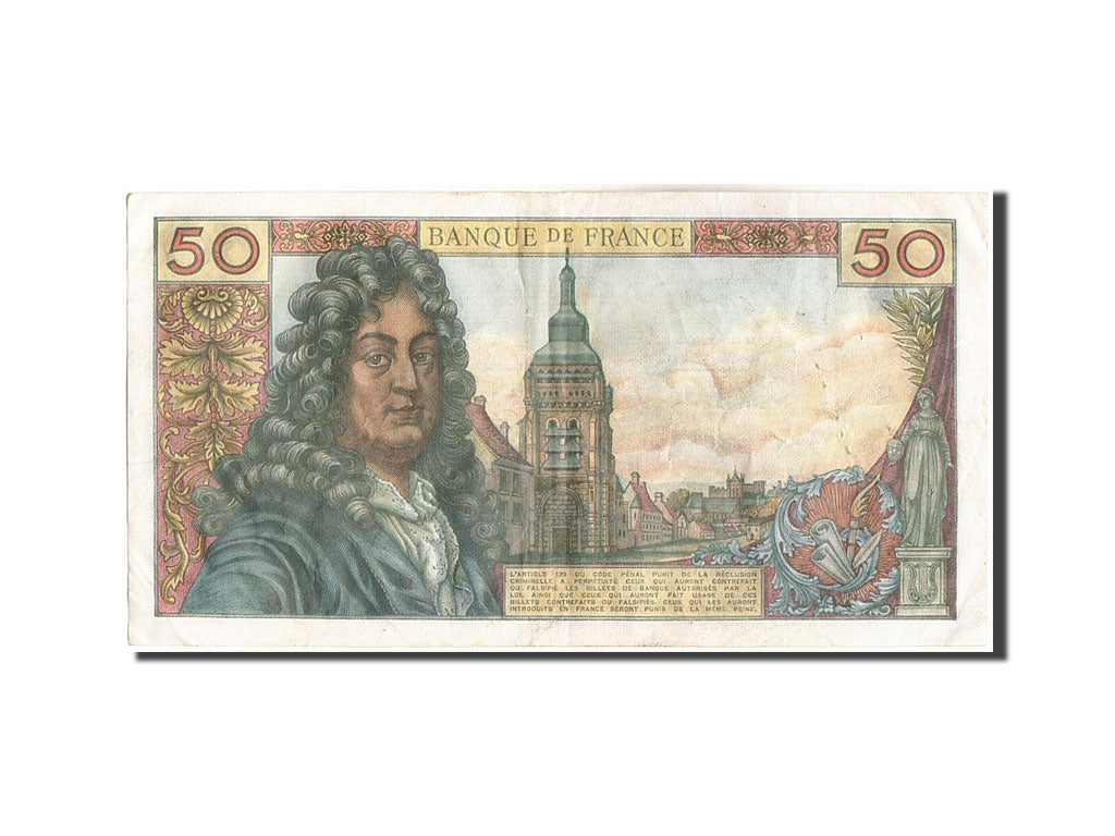 France, 50 Francs, 50 F 1962-1976 ''Racine'', 1973, 1973-10-04, KM:148d, TTB+...