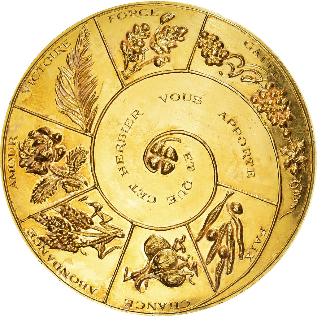 Frankreich, Medaille, Voeux, Nouvelle Année, Bestiaire et Herbier, 1972