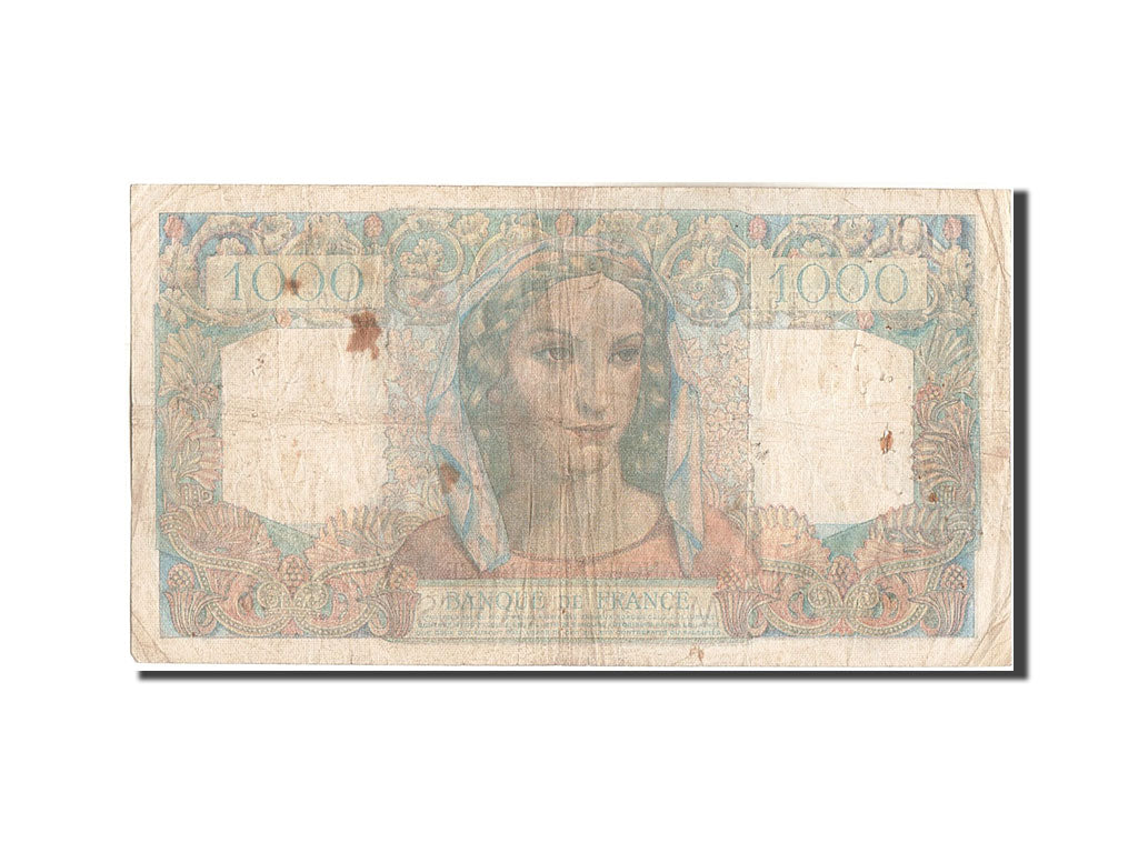 Banknote, France, 1000 Francs, 1 000 F 1945-1950 ''Minerve et Hercule'', 1945
