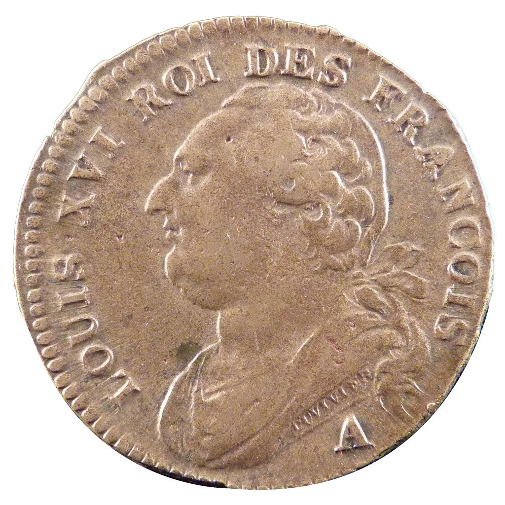 FRANCE, 12 deniers françois, 12 Denarius, 1791, Paris, AU(50-53), Bronze, Gadour