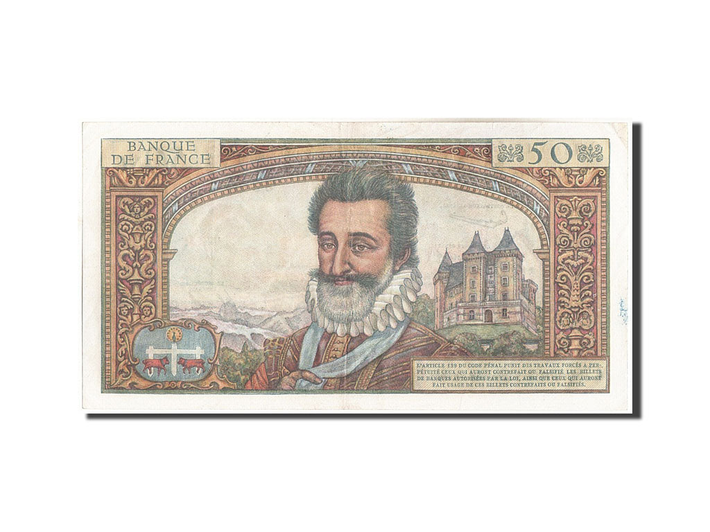 Francia, 50 Nouveaux Francs, 50 NF 1959-1961 ''Henri IV'', 1959, KM:143a, 195...