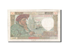 Banknote, France, 50 Francs, 50 F 1940-1942 ''Jacques Coeur'', 1941, 1941-01-23