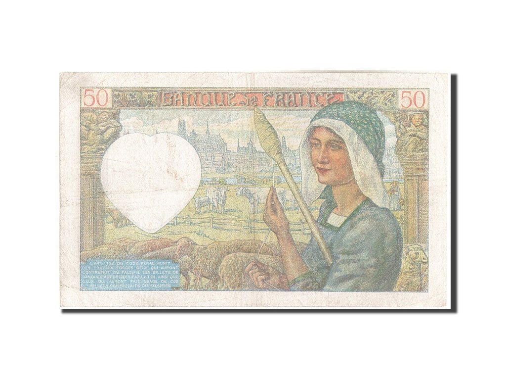 Billet, France, 50 Francs, 50 F 1940-1942 ''Jacques Coeur'', 1941, 1941-01-23