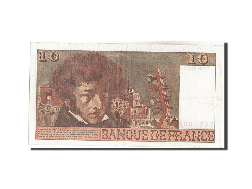 France, 10 Francs, 10 F 1972-1978 ''Berlioz'', 1977, KM:150c, 1977-06-02, AU(...
