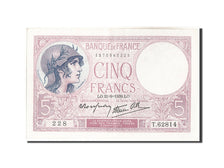 Geldschein, Frankreich, 5 Francs, 5 F 1917-1940 ''Violet'', 1939, 1939-09-21