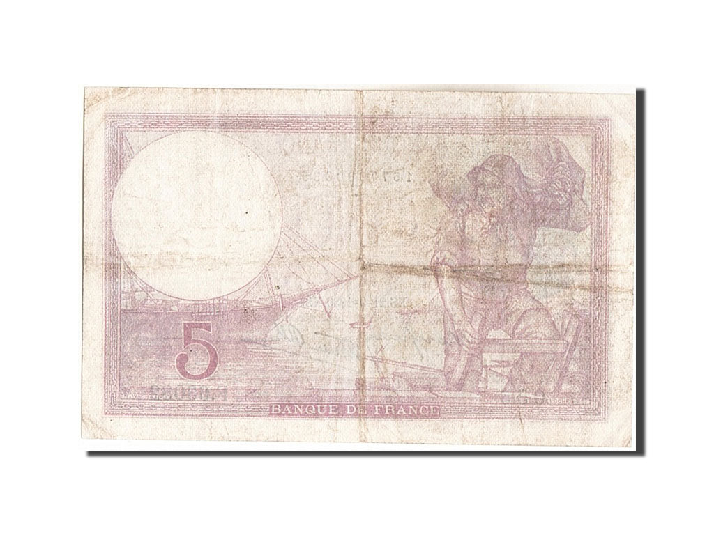 France, 5 Francs, 5 F 1917-1940 ''Violet'', 1939, KM:83, 1939-09-21, VF(30-35...