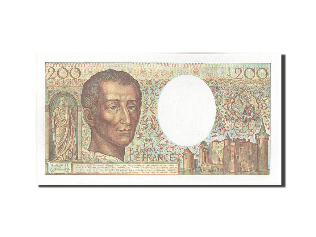 Banknote, France, 200 Francs, 200 F 1981-1994 ''Montesquieu'', 1989, 1989