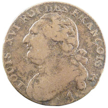 FRANCE, 12 deniers françois, 12 Deniers, 1793, Paris, KM #600.1, VF(20-25), B...