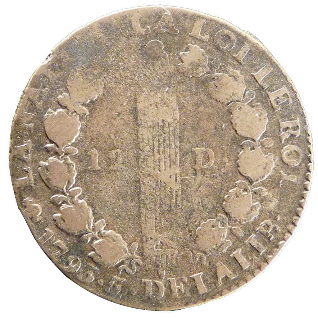FRANCE, 12 deniers françois, 12 Deniers, 1793, Paris, KM #600.1, VF(20-25), B...