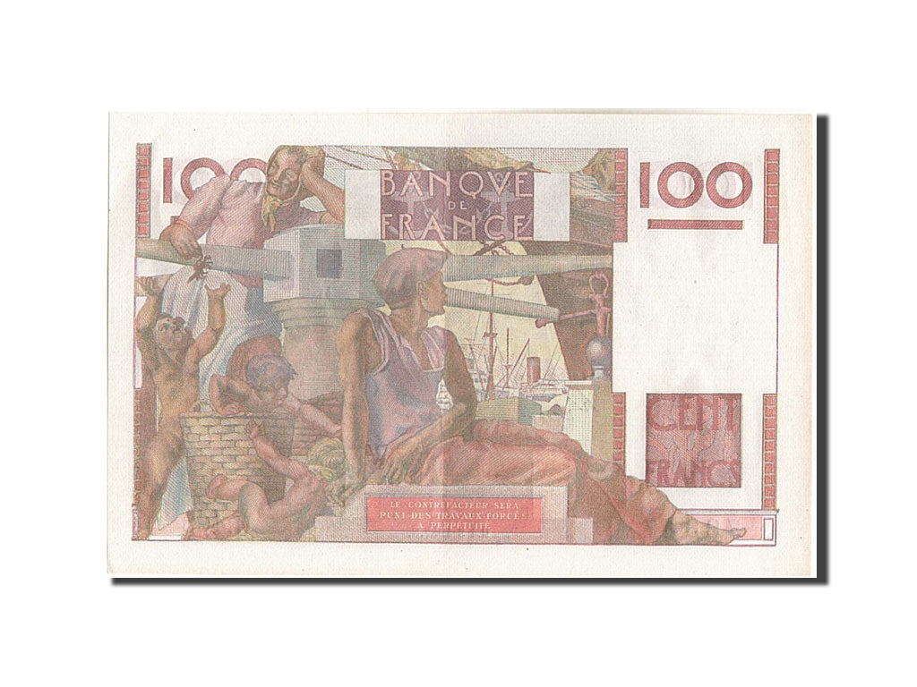 Francia, 100 Francs, 100 F 1945-1954 ''Jeune Paysan'', 1952, KM:128d, 1952-09...
