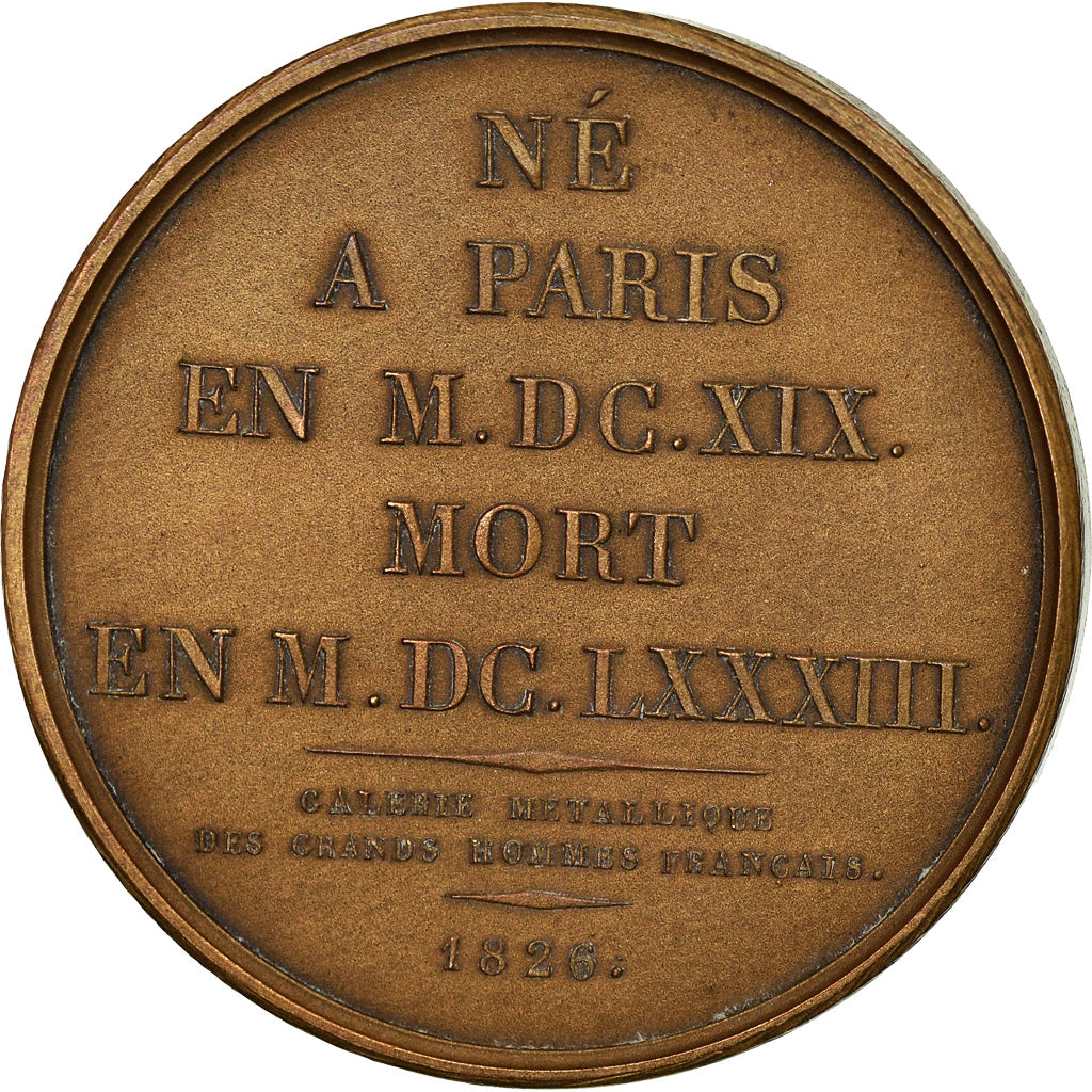 Francia, medalla, Colbert, Galerie Métallique des Grands Hommes Français