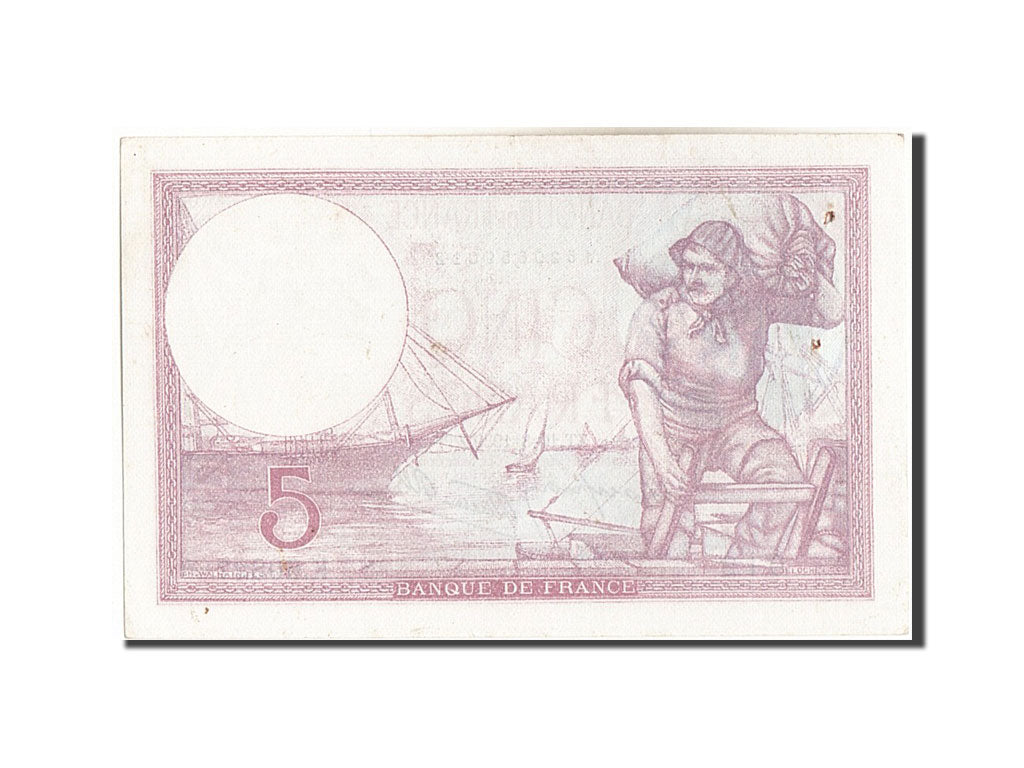 France, 5 Francs, 5 F 1917-1940 ''Violet'', 1939, KM:83, 1939-08-10, EF(40-45...