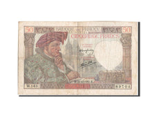 Geldschein, Frankreich, 50 Francs, 50 F 1940-1942 ''Jacques Coeur'', 1941