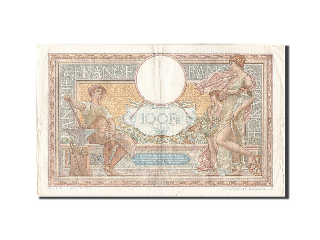 Banknote, France, 100 Francs, 100 F 1908-1939 ''Luc Olivier Merson'', 1937