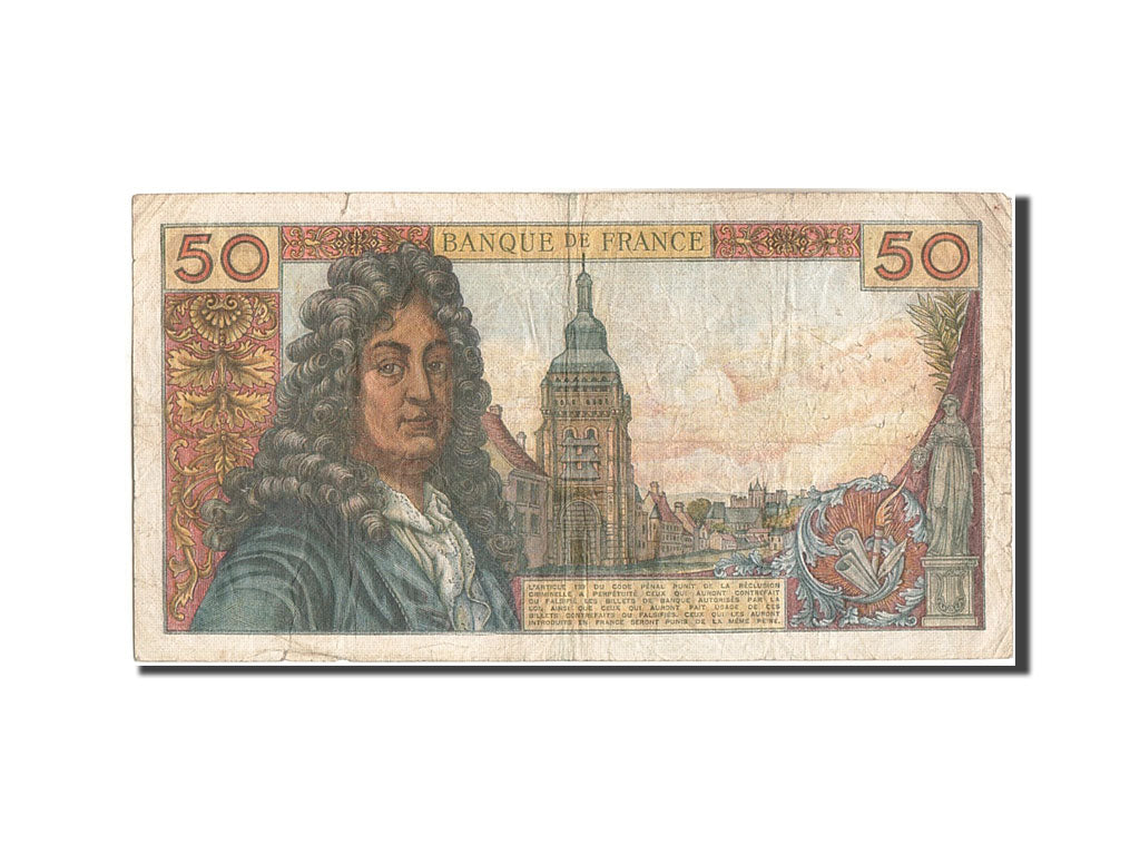 France, 50 Francs, 50 F 1962-1976 ''Racine'', 1974, KM:148d, 1974-09-05, VF(2...