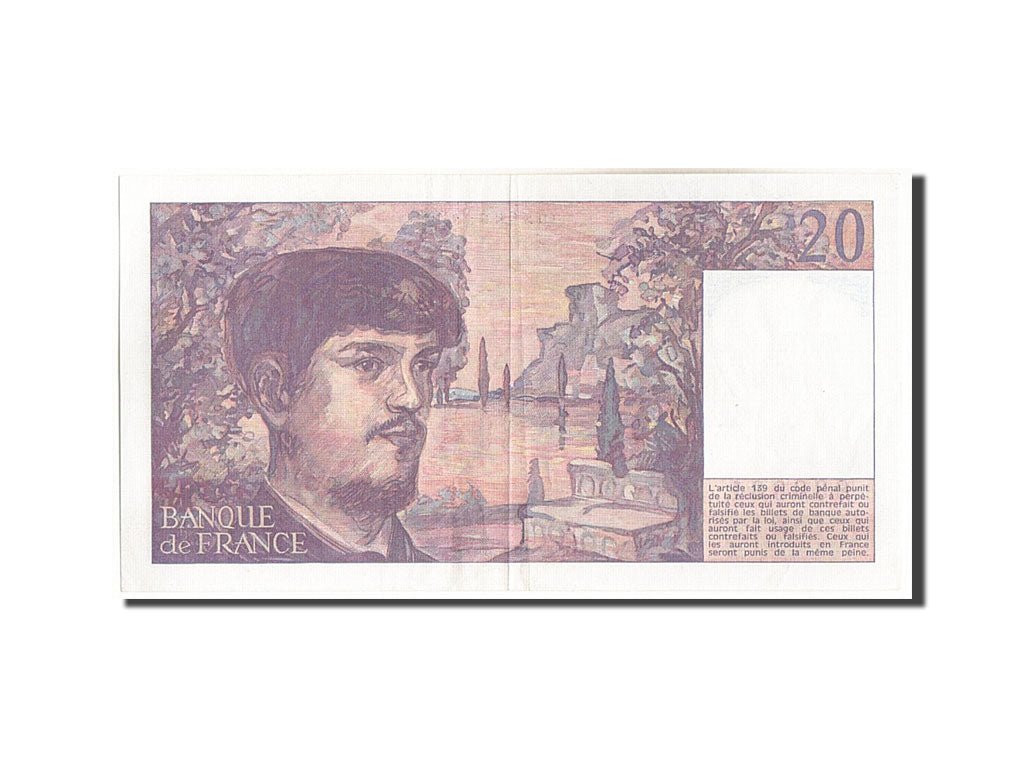 France, 20 Francs, 20 F 1980-1997 ''Debussy'', 1980, 1980, KM:151a, TTB, Faye...