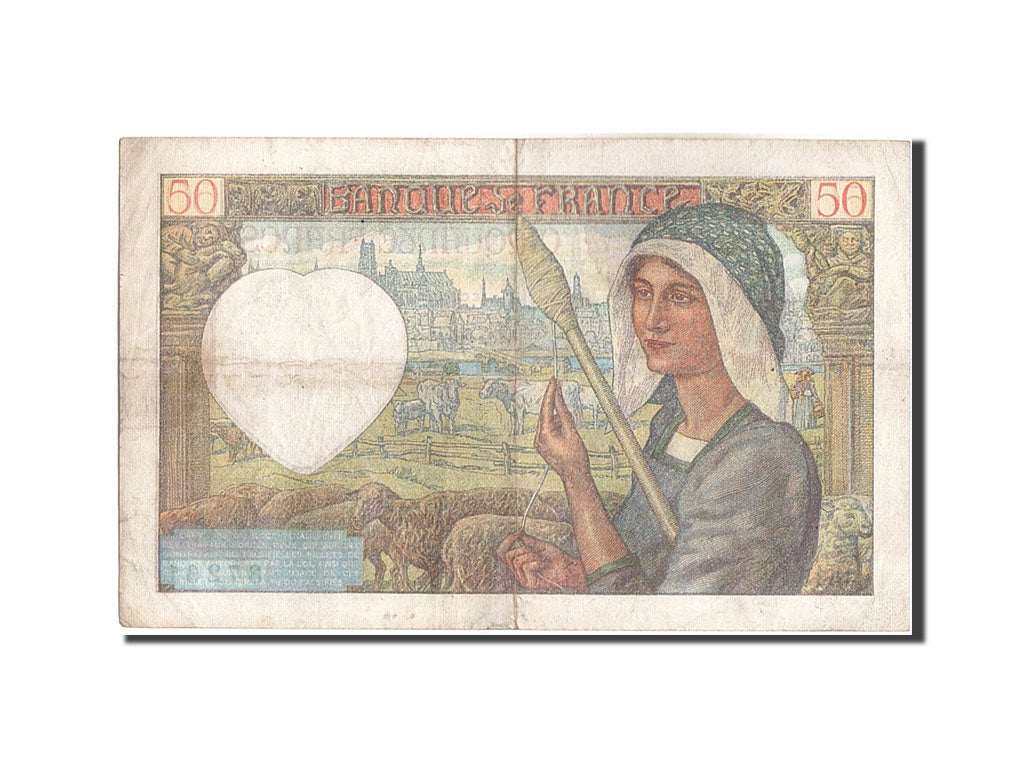 France, 50 Francs, 50 F 1940-1942 ''Jacques Coeur'', 1942, KM:93, 1942-01-08,...