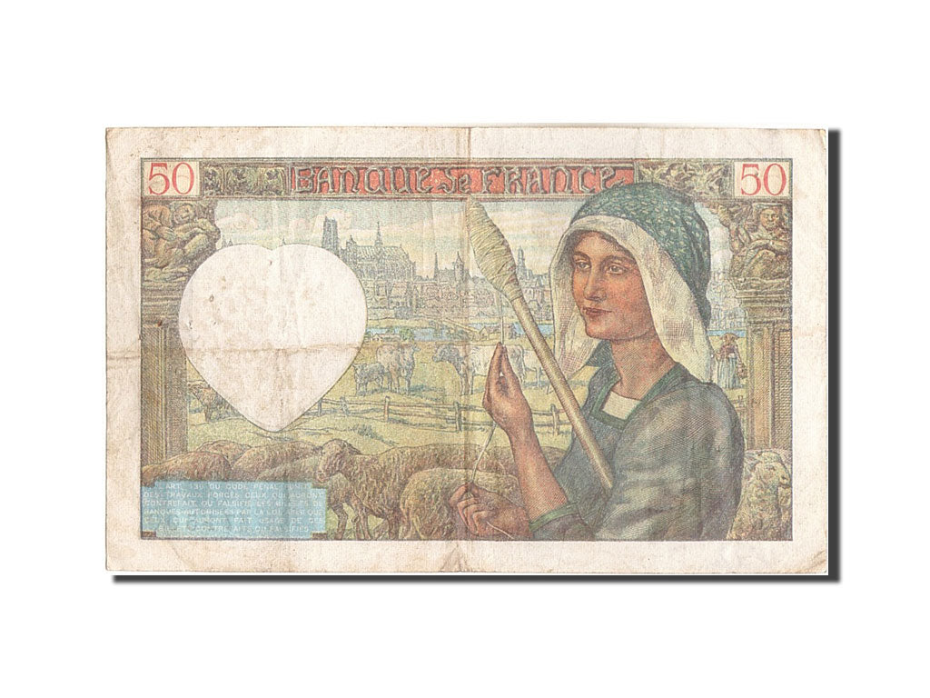 Francia, 50 Francs, 50 F 1940-1942 ''Jacques Coeur'', 1941, KM:93, 1941-05-15...