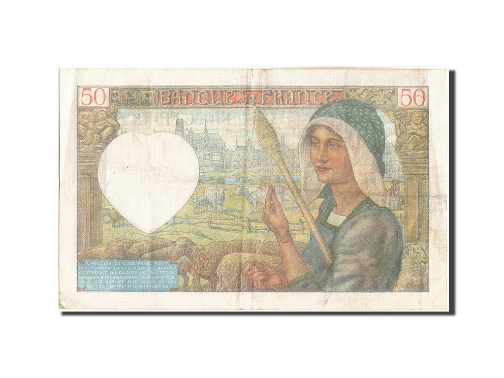 Banknote, France, 50 Francs, 50 F 1940-1942 ''Jacques Coeur'', 1941, 1941-04-24