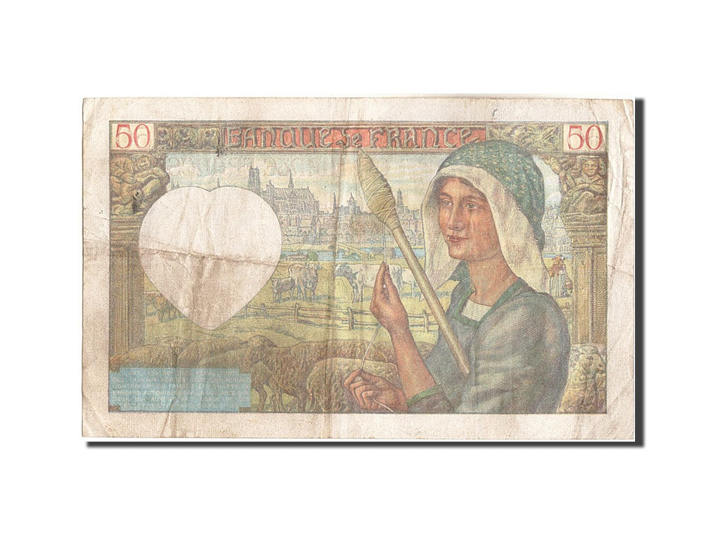 Biljet, Frankrijk, 50 Francs, 50 F 1940-1942 ''Jacques Coeur'', 1941
