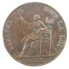 FRANCE, 2 Sols, 1791, AU(50-53), Copper, Brandon #217, 18.30
