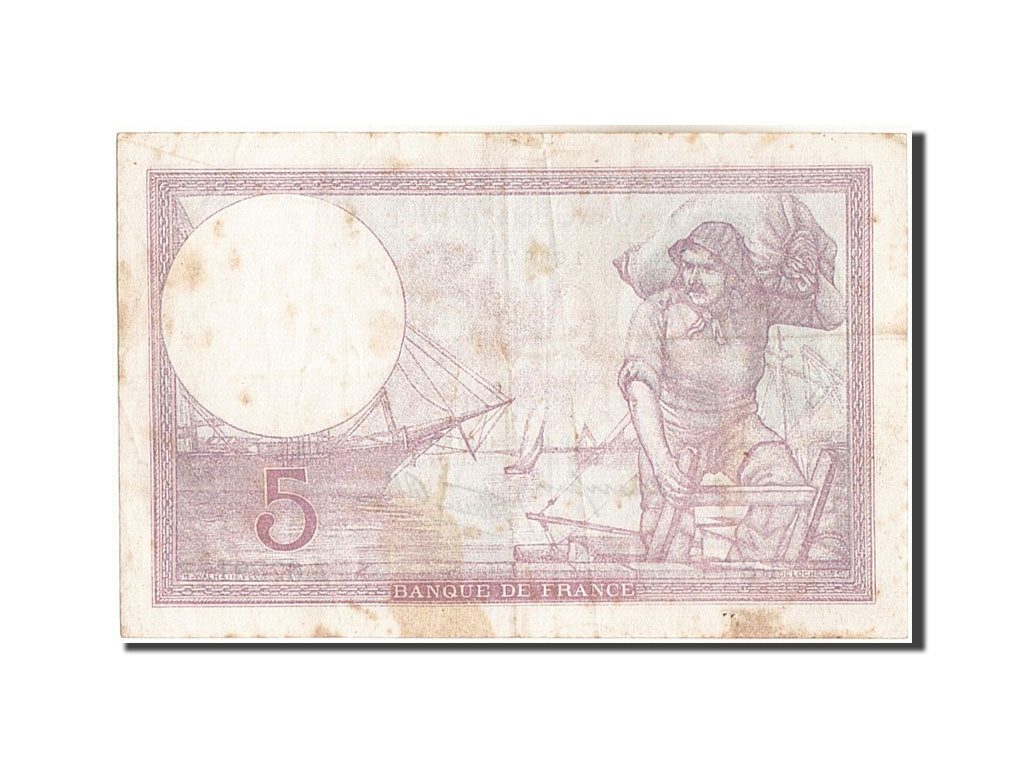 France, 5 Francs, 5 F 1917-1940 ''Violet'', 1940, 1940-12-12, KM:83, TB+, Fay...