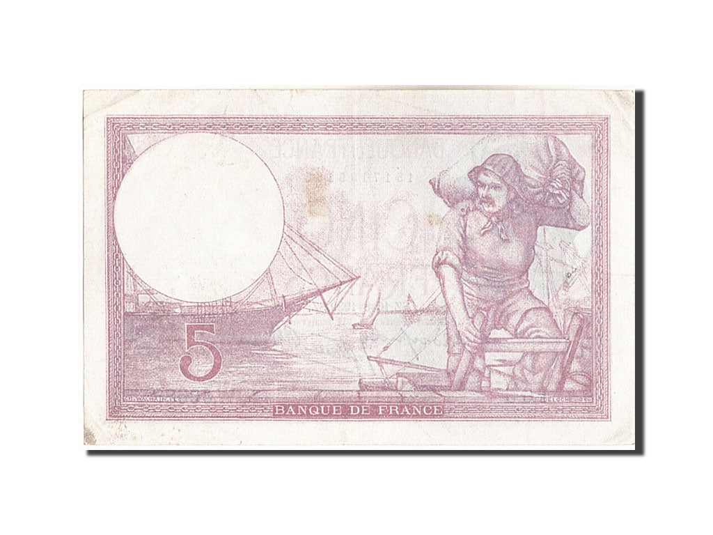 Billet, France, 5 Francs, 5 F 1917-1940 ''Violet'', 1939, 1939-08-10, TTB