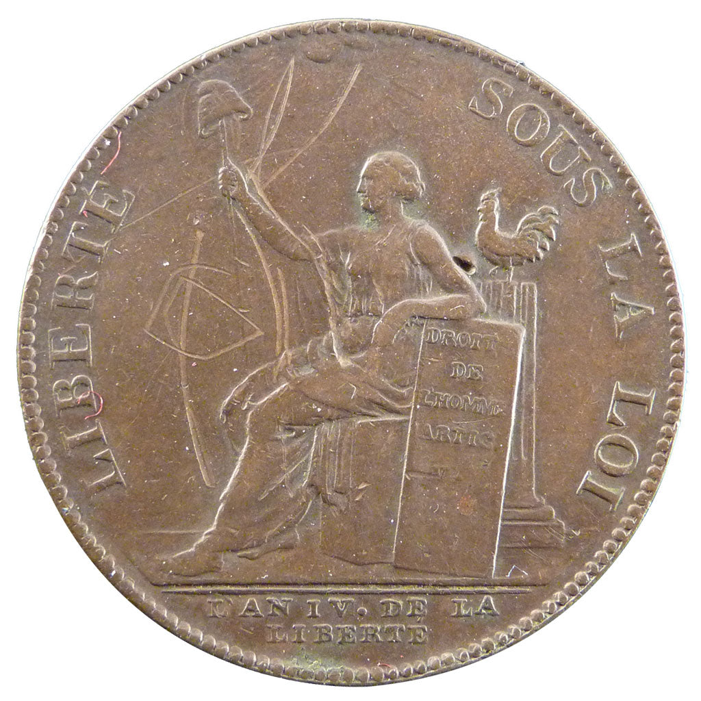 Francia, 2 Sols, 1792, BB, Rame, Brandon:222