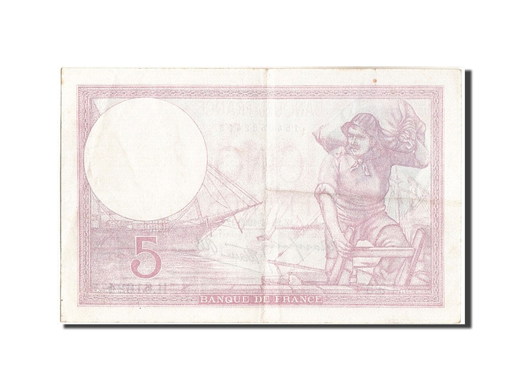Frankreich, 5 Francs, 5 F 1917-1940 ''Violet'', 1939, KM:83, 1939-08-24, EF(4...