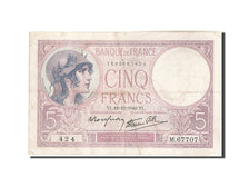 Billete, Francia, 5 Francs, 5 F 1917-1940 ''Violet'', 1940, 1940-12-12, BC+