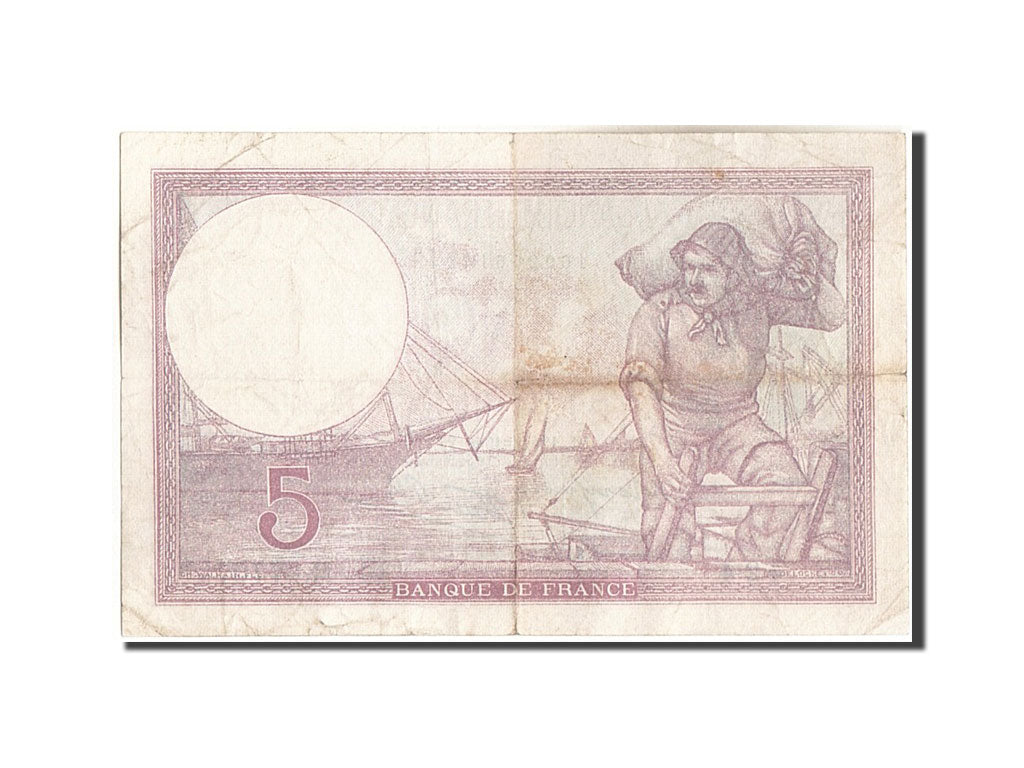 Billete, Francia, 5 Francs, 5 F 1917-1940 ''Violet'', 1940, 1940-12-12, BC+