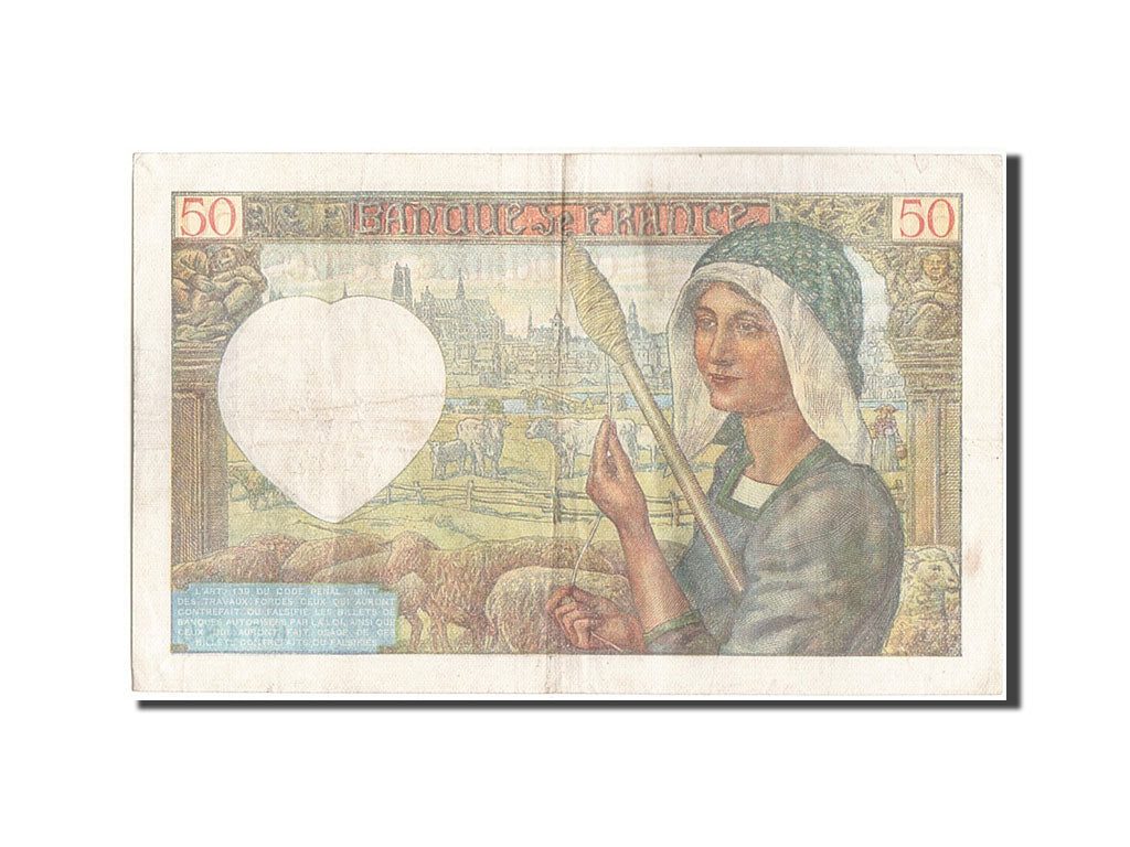 France, 50 Francs, 50 F 1940-1942 ''Jacques Coeur'', 1941, KM:93, 1941-04-24,...