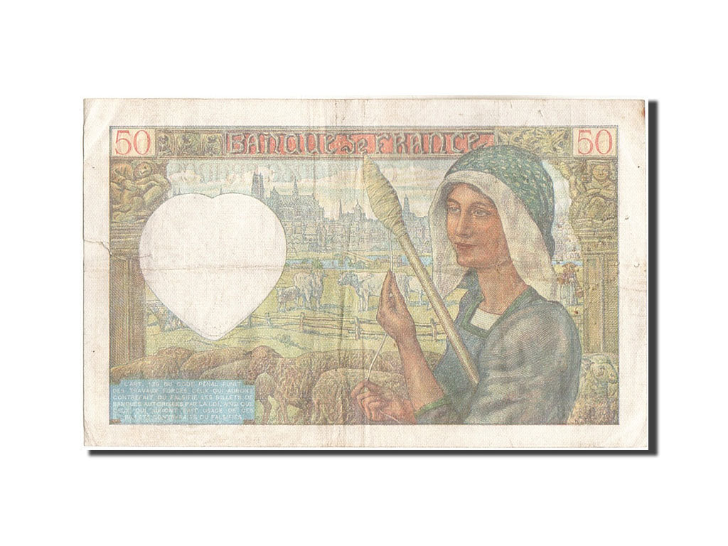Billete, Francia, 50 Francs, 50 F 1940-1942 ''Jacques Coeur'', 1941, 1941-04-24