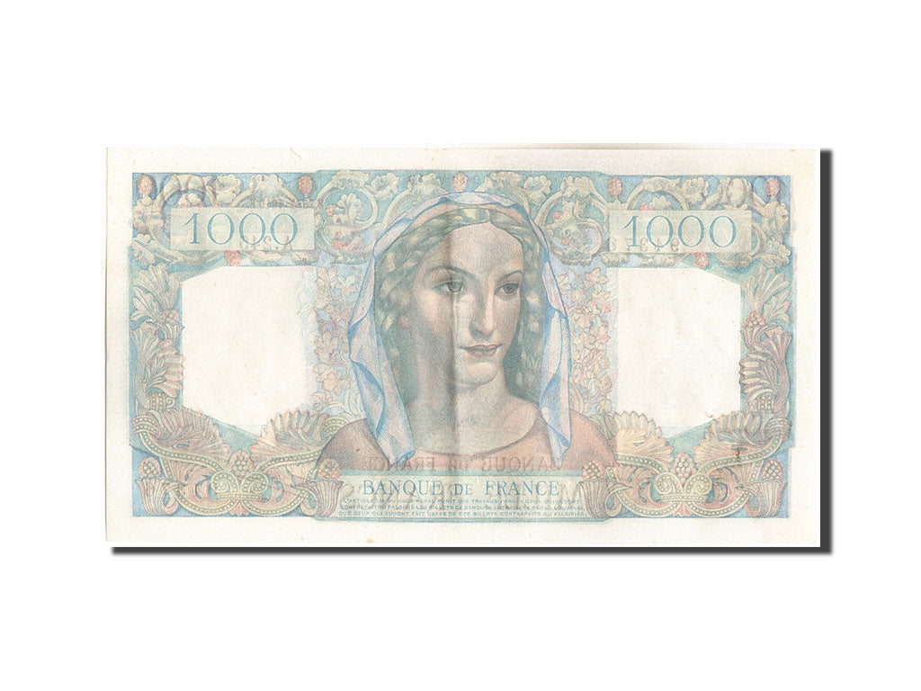 Geldschein, Frankreich, 1000 Francs, 1 000 F 1945-1950 ''Minerve et Hercule''