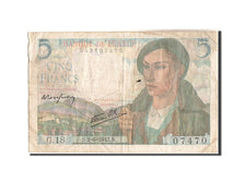 France, 5 Francs, 5 F 1943-1947 ''Berger'', 1943, KM:98a, 1943-06-02, VF(20-25)