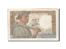 Geldschein, Frankreich, 10 Francs, 10 F 1941-1949 ''Mineur'', 1942, 1942-11-26