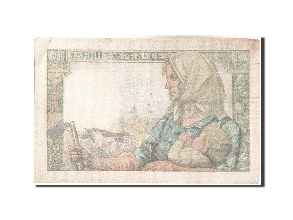 France, 10 Francs, 10 F 1941-1949 ''Mineur'', 1949, KM:99f, 1949-06-30, VF(30...