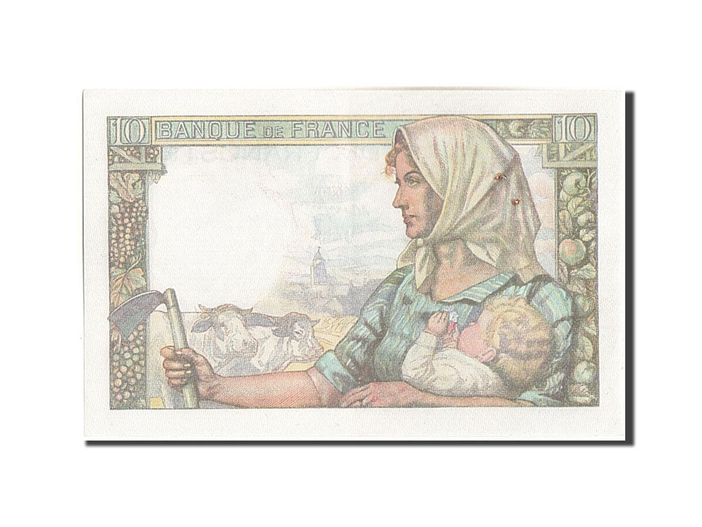 Francia, 10 Francs, 10 F 1941-1949 ''Mineur'', 1944, KM:99e, 1944-01-13, SPL-...