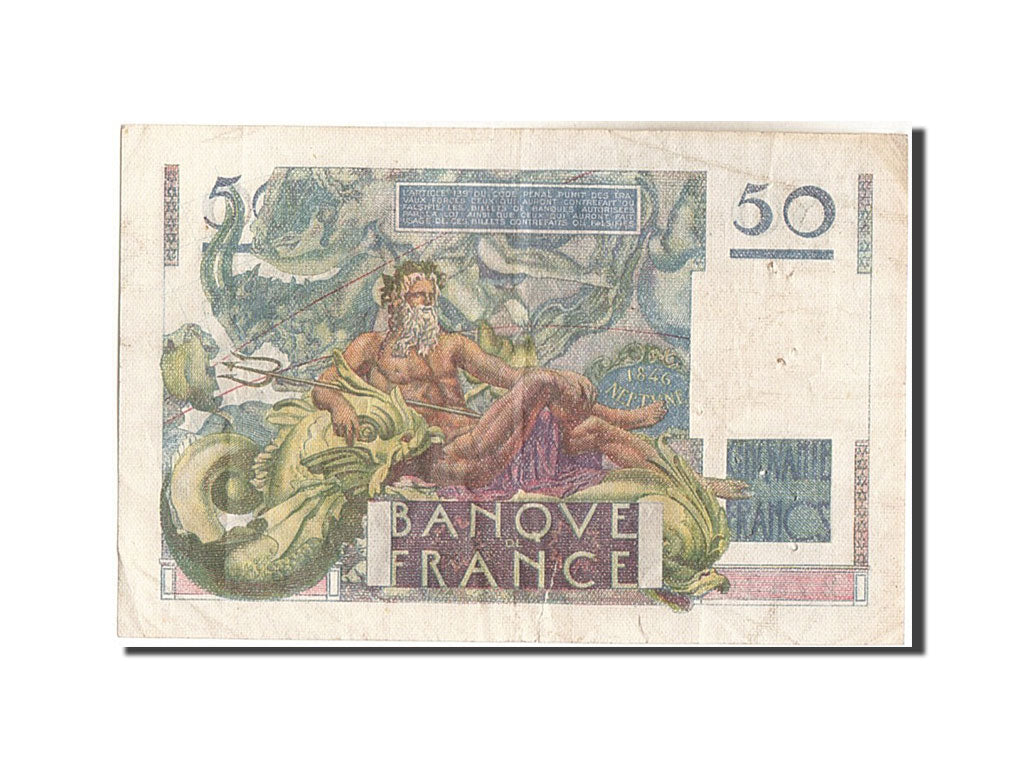 Banknote, France, 50 Francs, 50 F 1946-1951 ''Le Verrier'', 1947, 1947-06-12