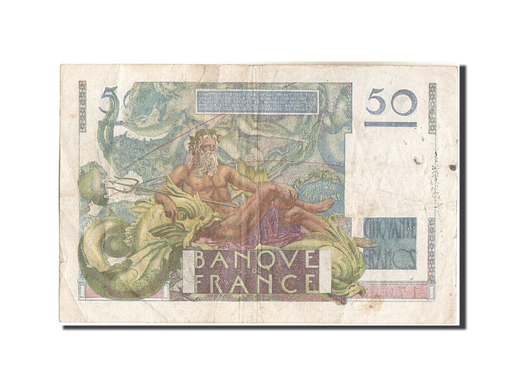 Banknot, Francja, 50 Francs, Le Verrier, 1949, 1949-05-19, VF(20-25)