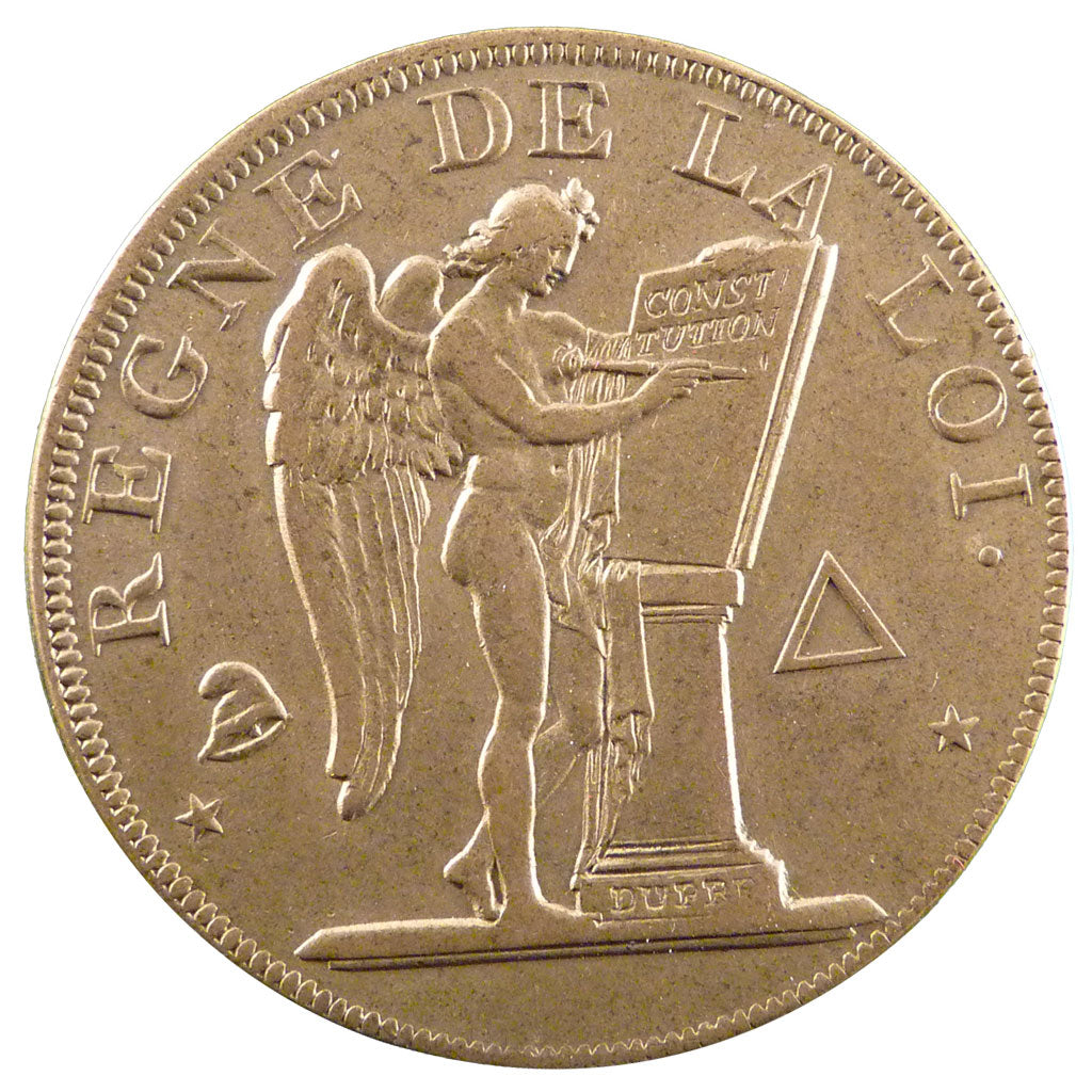 FRANCE, Essai Décime, 1793, AU(50-53), Copper, Brandon #76a, 20.40