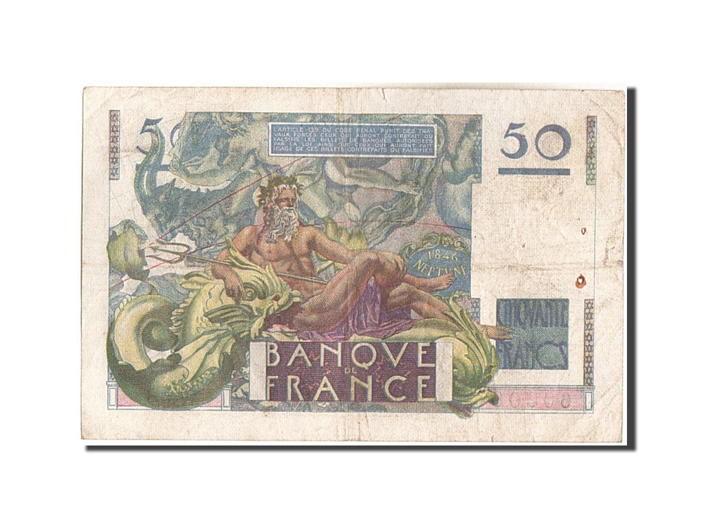 France, 50 Francs, 50 F 1946-1951 ''Le Verrier'', 1947, KM:127b, 1947-03-20,...