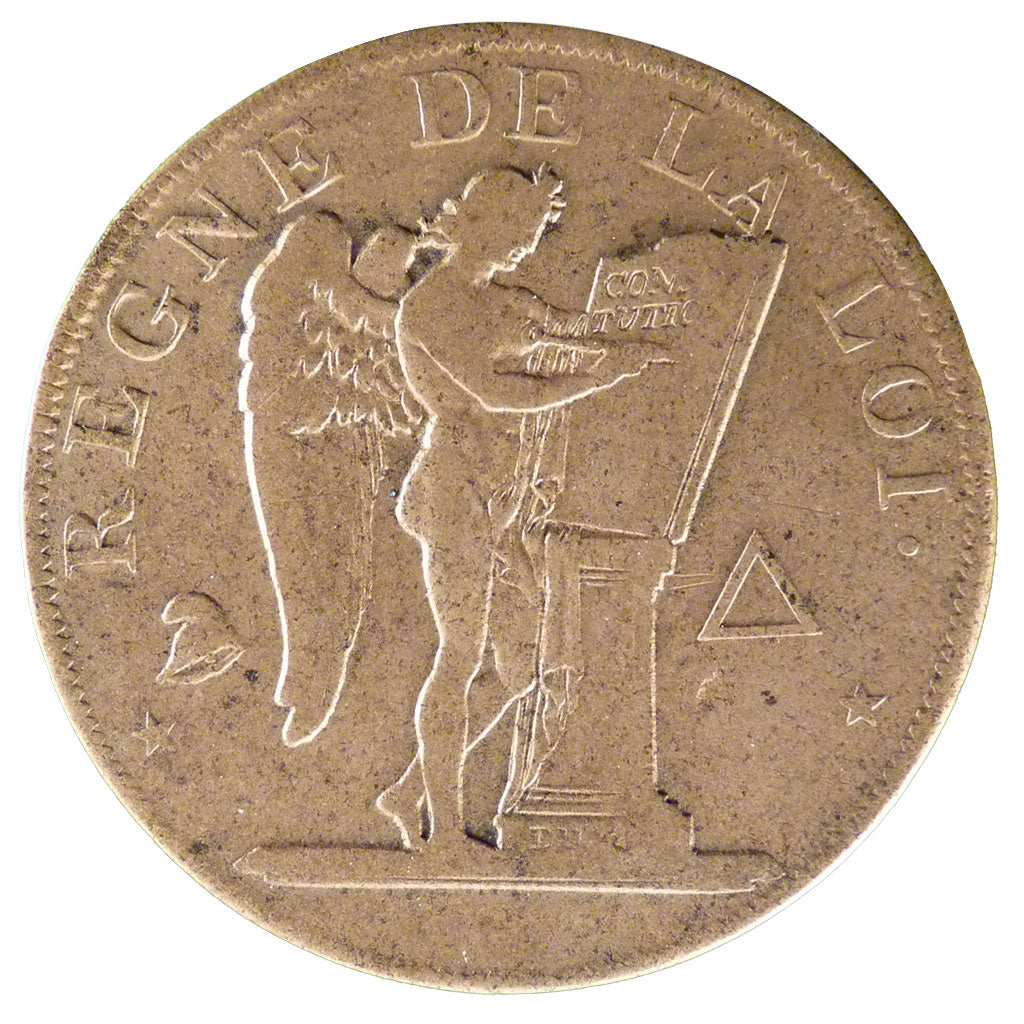 Francia, Essai Décime, 1793, BB, Rame, Brandon:76a